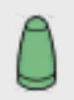 Cone 1 x 1.33 x 1 with parabolic slope and rounded top in Green, Vertigris
