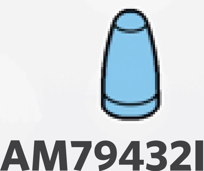 Cone 1 x 1.33 x 1 with parabolic slope and rounded top in Blue, Deep Pastel