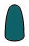 Cone 1 x 1.33 x 1 with parabolic slope and rounded top in Blue, French