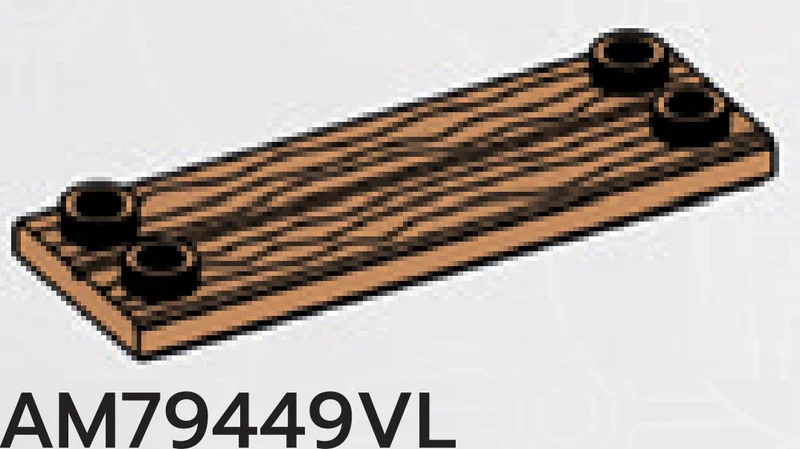 Plate 2 x 6, wood texturing in Brown, Light Nougat