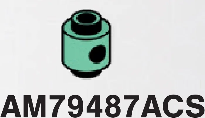Brick 1 x 1 round, male:male connector with hole in side