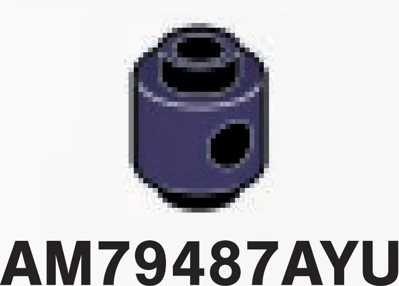 Brick 1 x 1 round, male:male connector with hole in side
