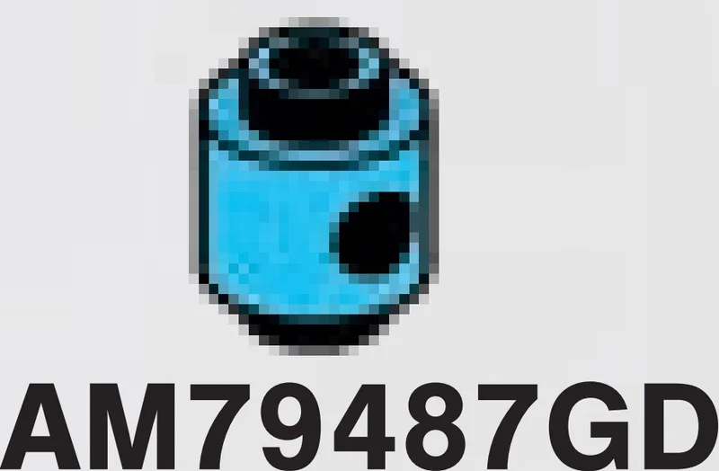 Brick 1 x 1 round, male:male connector with hole in side in Blue, Rich Sky