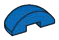 Brick 2 x 1 x 3 round half-dome in Blue