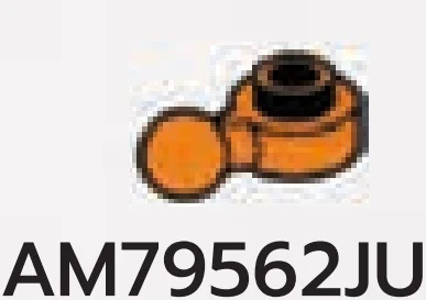 Plate 1 x 1 round male:make connector with ball joint, small in Orange, Smoky