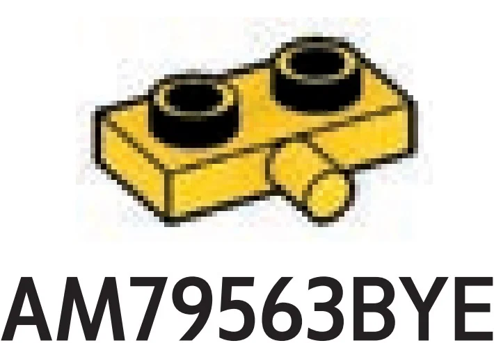 Plate Modified 1 x 2 with small pin on side in Yellow, Lemon