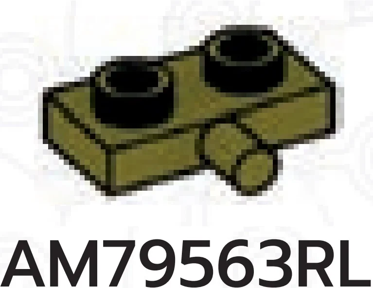 Plate Modified 1 x 2 with small pin on side in Green, Rich