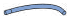 Connector: bar curved in Blue, Celestial