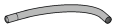Connector: bar curved in Clear (Translucent)
