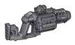 Weapon, Firearm: grenade launcher in Metal, Iron (Metallic)