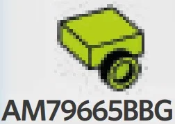 Bracket Tile 1 x 1 w/ One Stud on Side, Descending in Green, Spring