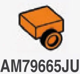 Bracket Tile 1 x 1 w/ One Stud on Side, Descending in Orange, Smoky