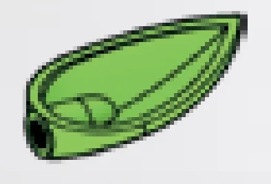 Foliage: leaf, concave seeple