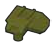 Weapon, Armor: Exosuit, Halo, knee protection in Green, Olive Drab (Infinite Green) (Metallic)