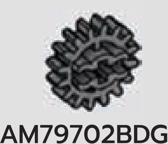 Gearing, wheel with 16 teeth and axle hole in Gray, Dark (Flake)