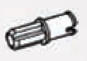 Connector: axle pin 2 studs long in Gray, Steel