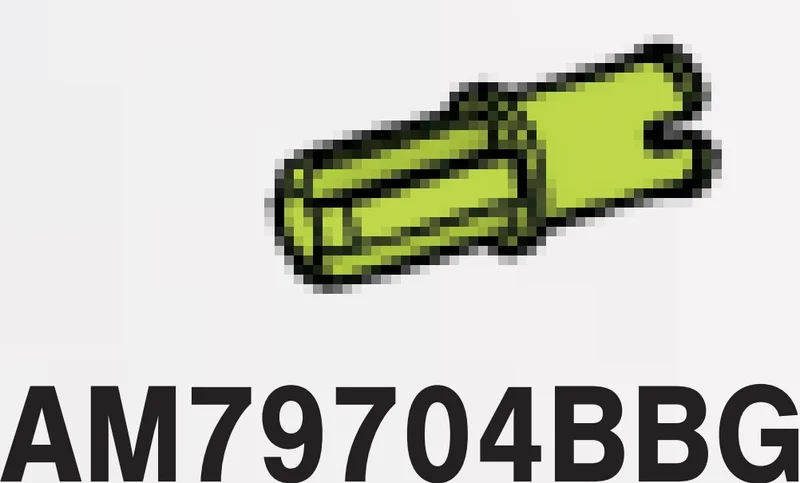 Connector: axle pin 2 studs long without friction ridges in Green, Spring