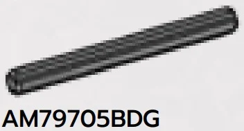 Connector: axle 6 studs long in Black