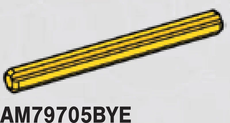 Connector: axle 6 studs long in Yellow, Lemon