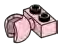 Brick 1 x 2 two-thirds-height with medium ball socket in Pink, Pale