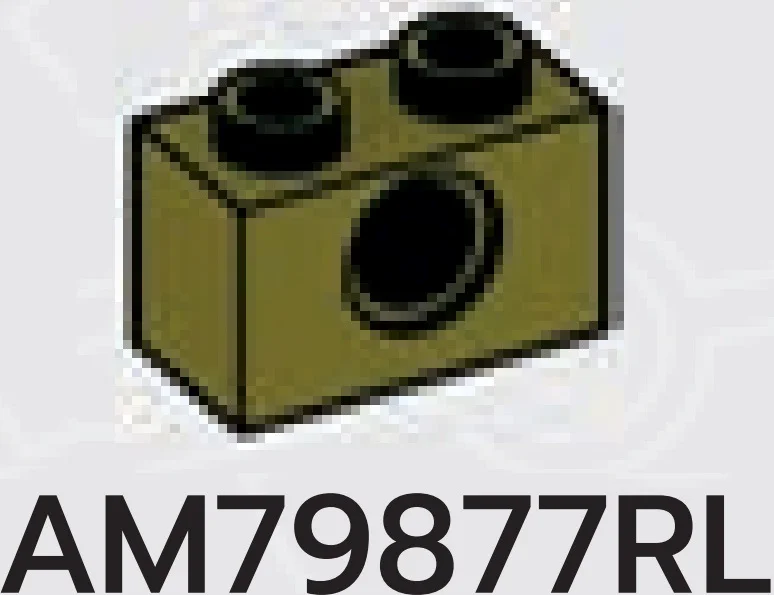 Connector Brick 1 x 2 with axle hole in Green, Rich
