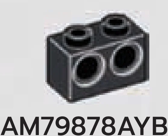 Connector Brick 1 x 2 with two holes in Gray, Dark Charcoal