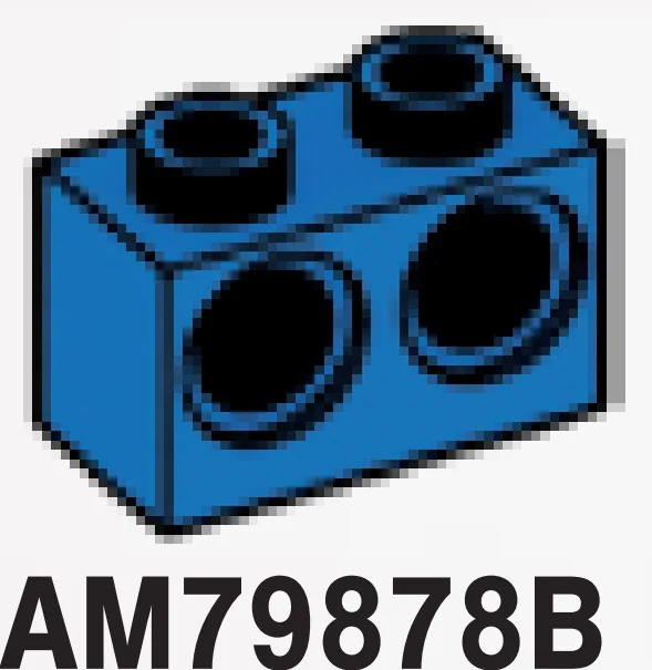 Connector Brick 1 x 2 with two holes in Blue