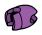 Connector: ball socket small with basic pincer hand in Magenta, Rich