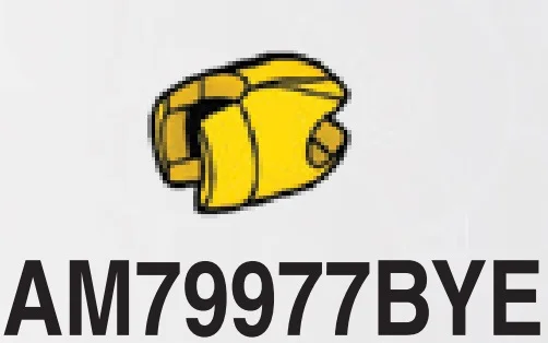 Connector: ball socket small with basic pincer hand in Yellow, Lemon