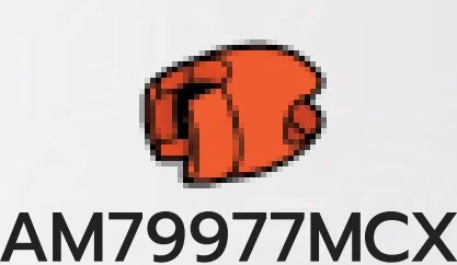 Connector: ball socket small with basic pincer hand in Orange, Marigold