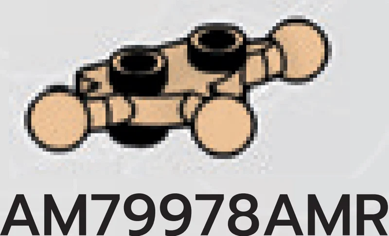 Plate 1 x 2 studs on top & bottom, small ball joints on 3 sides in Brown, Light Tan