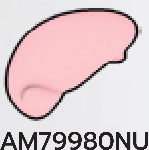 Hair, blob, curl on bar in Pink, Pale