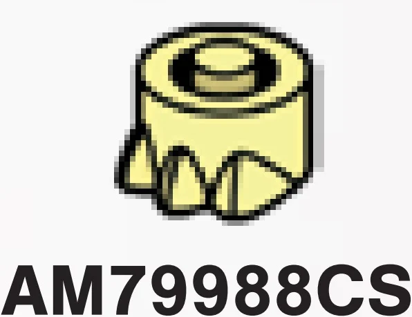 Plate 1 x 1 with three small spikes or toes in Yellow, Pastel