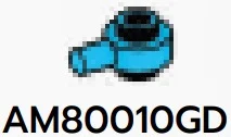 Plate 1 x 1 round connector: male:male with peg on side in Blue, Rich Sky