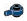 Plate 1 x 1 round connector: male:male with peg on side in Blue, Midnight