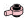 Plate 1 x 1 round connector: male:male with peg on side in Pink, Pale