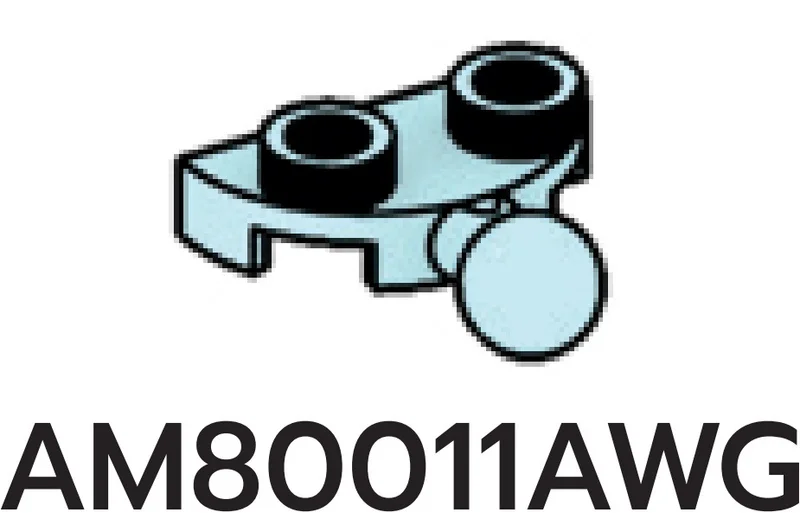 Plate 1 x 2 half-round with small ball joint