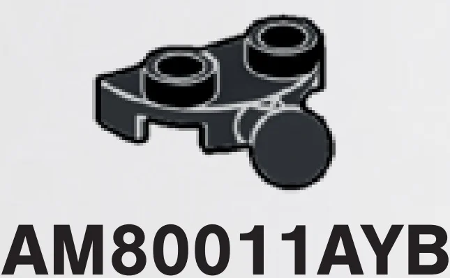 Plate 1 x 2 half-round with small ball joint in Gray, Dark Charcoal
