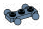 Plate 1 x 3, with 4 small ball joints on sides in Blue, Faded Denim