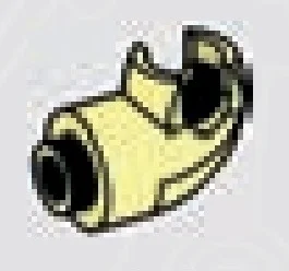 Brick 1 x 1 ball joint socket elbow in Magenta, Rich