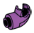 Brick 1 x 1 ball joint socket elbow in Magenta, Rich