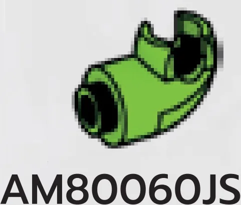 Brick 1 x 1 ball joint socket elbow in Green, Lime