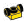 Bracket Plate 1 x 1 with opposing side studs, ascending in Yellow, Lemon