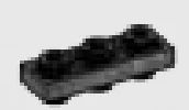 Plate 1 x 3 Connector: male:male