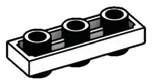 Plate Modified 1 x 3 Connector: male:male in White