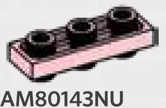 Plate Modified 1 x 3 Connector: male:male in Pink, Pale