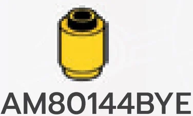 Brick 1 x 1 round with hollow stud in Yellow, Lemon
