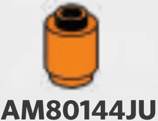 Brick 1 x 1 round with hollow stud in Orange, Smoky