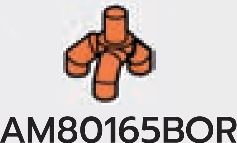 Connector: pin, vertical on three-pin tripod base in Orange, Bright