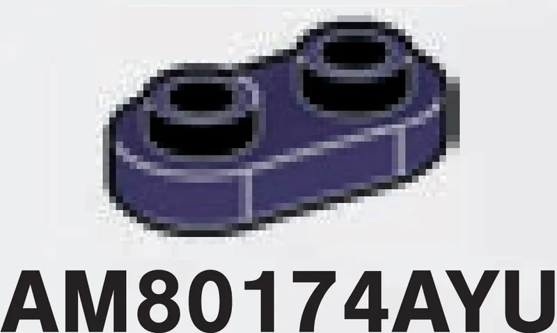 Plate 1 x 2 with rounded corners